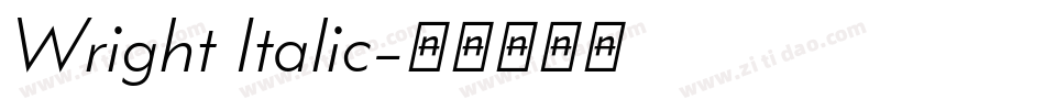 Wright Italic字体转换